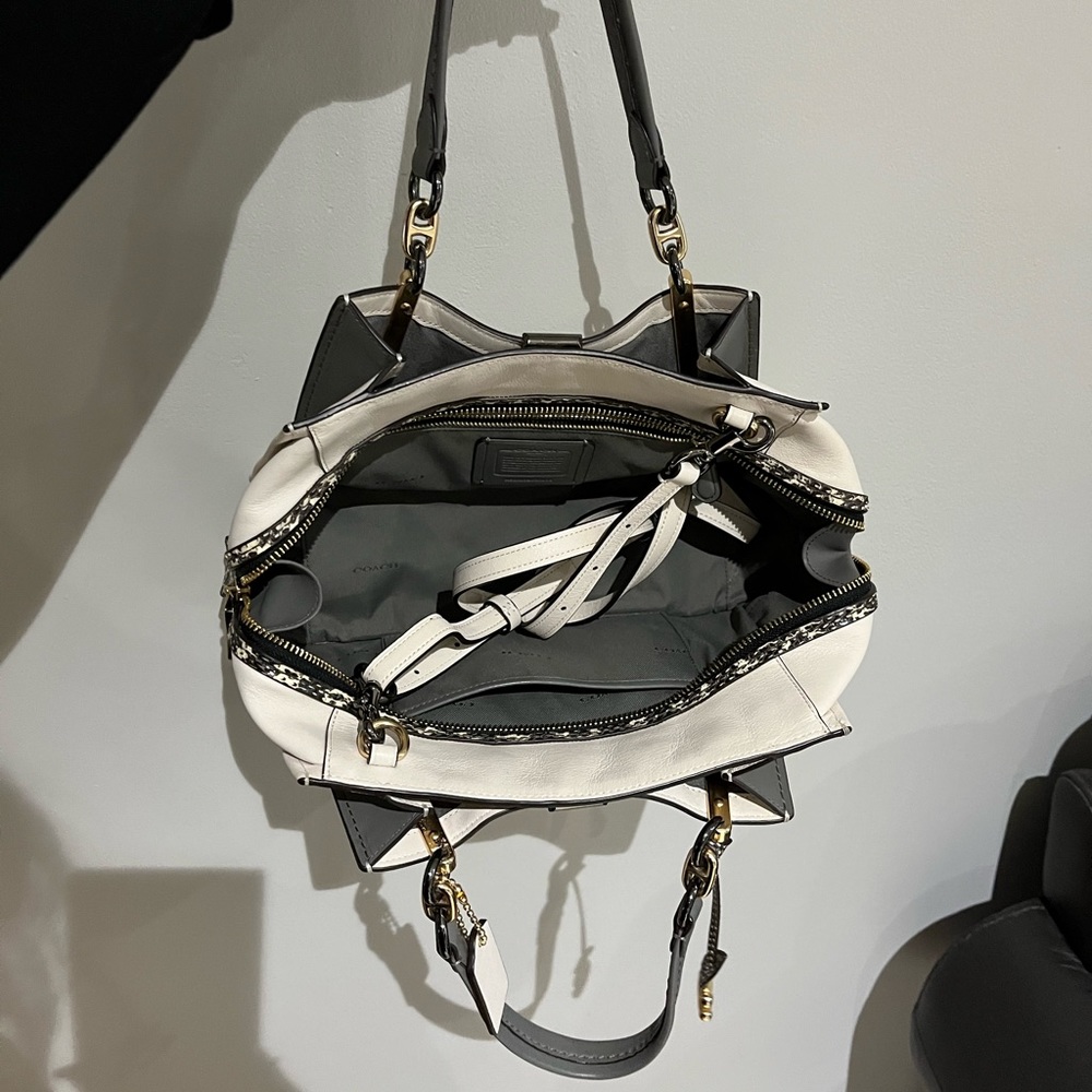 Coach Dreamer Snakeskin Detail Satchel - Picture 3 of 4